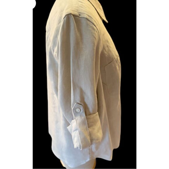 Lauren Ralph Lauren Women’s Linen Blouse Roll Tab Sleeves Plus Sz. 2X - Picture 6 of 14